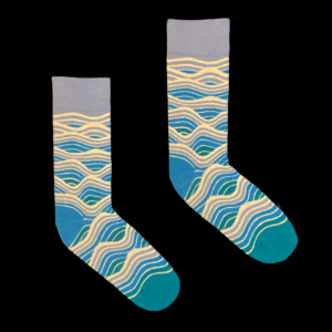 Cobalt Waves Crew Socks