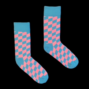 Cotton Candy Lozengy Crew Socks